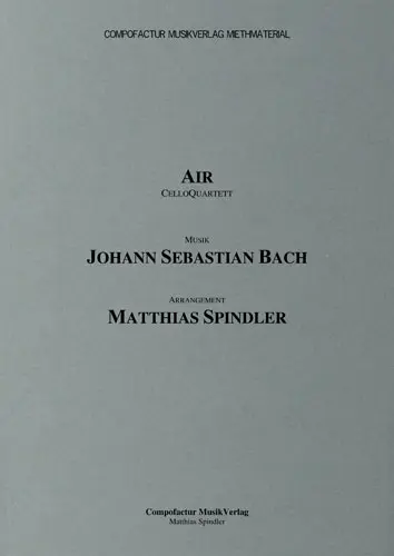 Bach/Spindler Air CelloQuartett Score Cover
