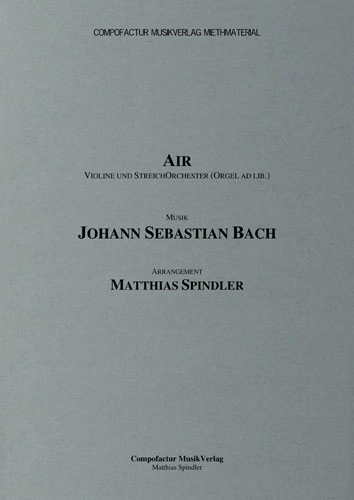 Bach/Spindler Air Violine Score Cover
