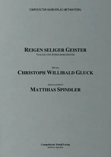 Gluck/Spindler Reigen seliger Geister Score Cover