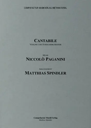 Paganini/Spindler Cantabile Score Cover