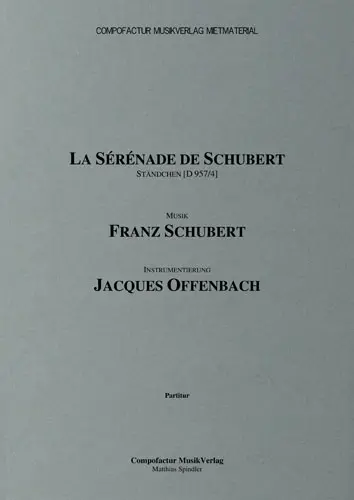 Schubert Offenbach Sérénade Score Cover