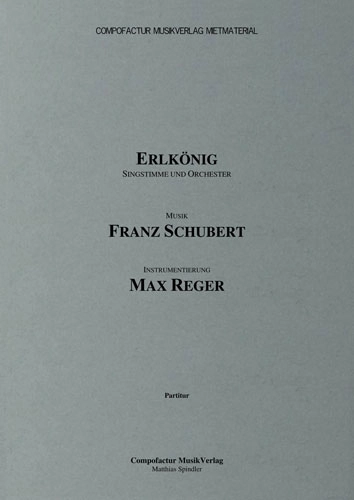 Schubert/Reger Erlkönig Score Cover