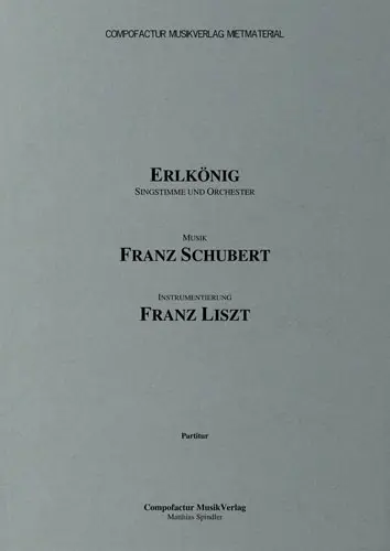 Schubert/Liszt Erlkönig Score Cover