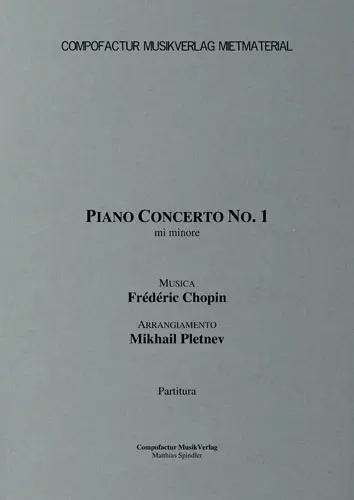 Chopin/Pletnev Piano Concerto No1 Score Cover