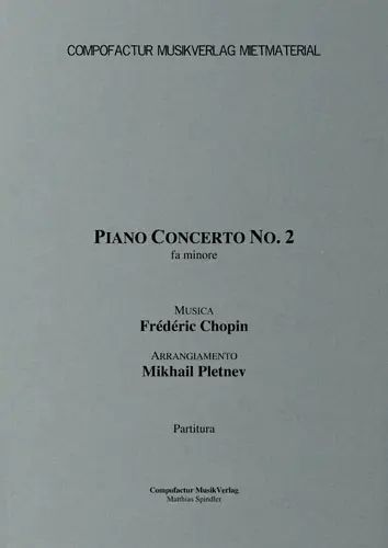 Chopin/Pletnev Piano Concerto No2 Score Cover
