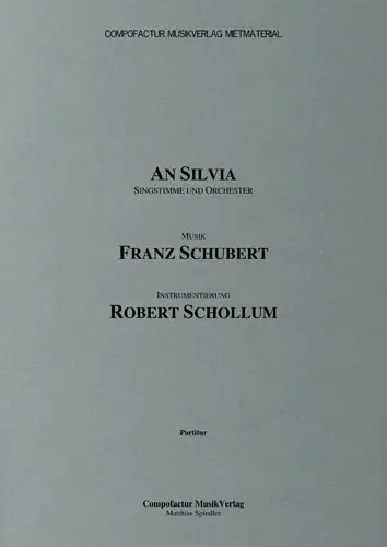 Schubert/Schollum An Silvia Score Cover