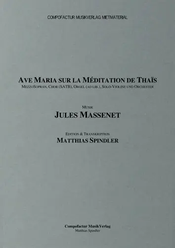 Massenet Ave Maria sur la Méditation de Thaïs Mezzo-Soprano Score Cover